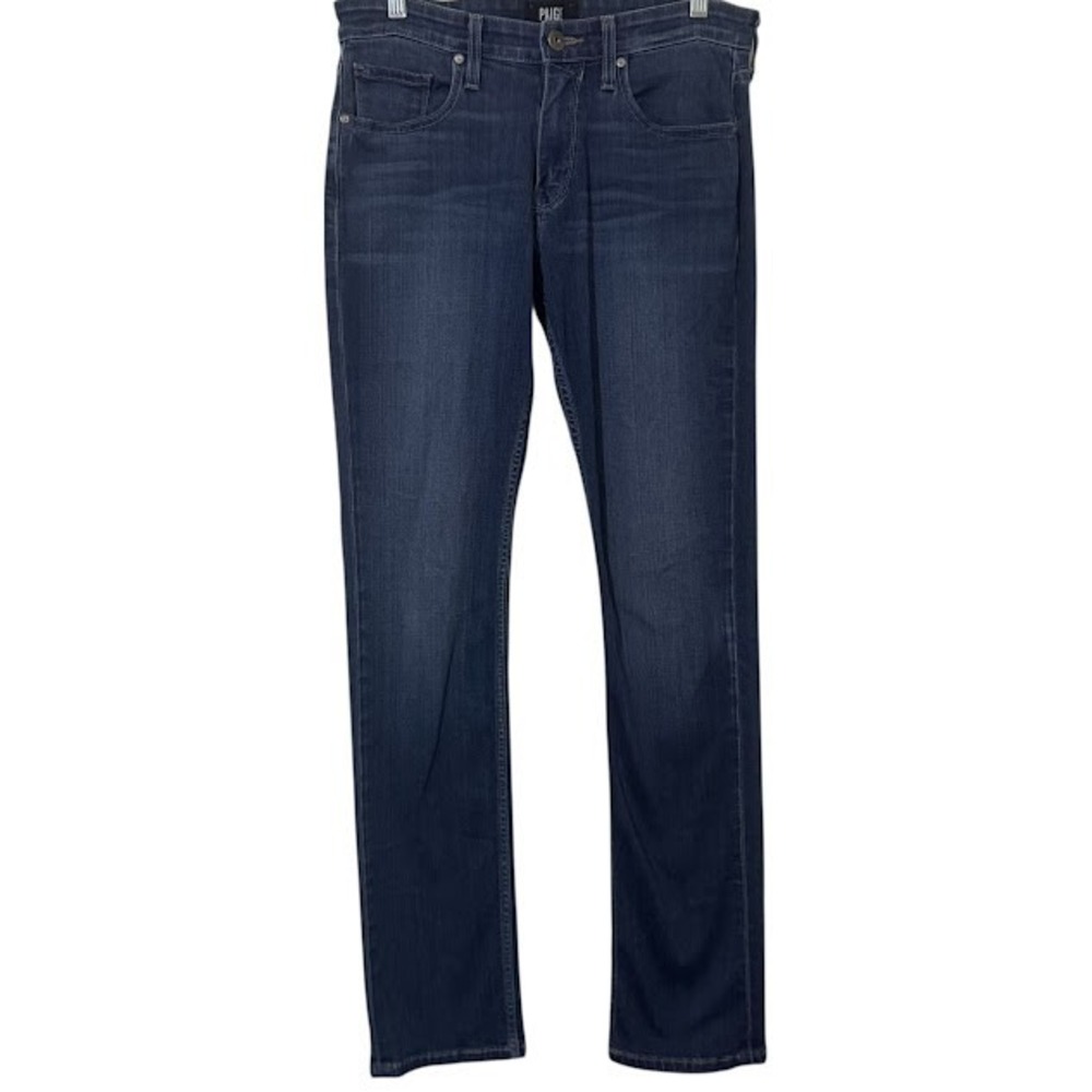 PAIGE Dark Wash Federal Slim Straight Stretch Jeans‎ Mens 29 x 34 Tall